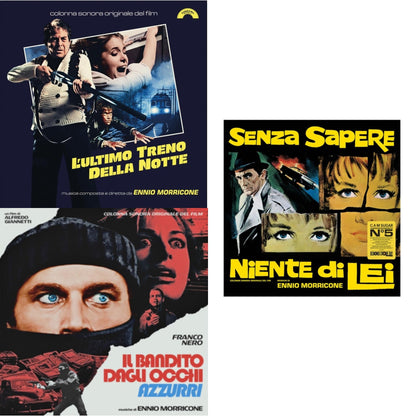 This is a 3 LP Vinyl SKU bundle.
1.This LP Vinyl is brand new.Format: LP VinylMusic Style: SoundtrackThis item's title is: L’Ultimo Treno Della Notte (Yellow LP Vinyl)Artist: Ennio MorriconeLabel: CINEVOX / BTF / AMS (ITALIAN IBarcode: 8004644008776Release Date: 8/5/2022
2.