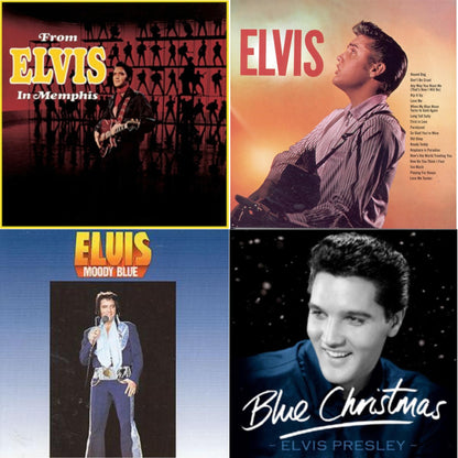 This is a 4 CD SKU bundle.
1.This CD is brand new.Format: CDMusic Style: SoundtrackThis item's title is: From Elvis In MemphisArtist: Elvis PresleyLabel: LEGACYBarcode: 886975149728Release Date: 7/28/2009
2.This CD is brand new.
