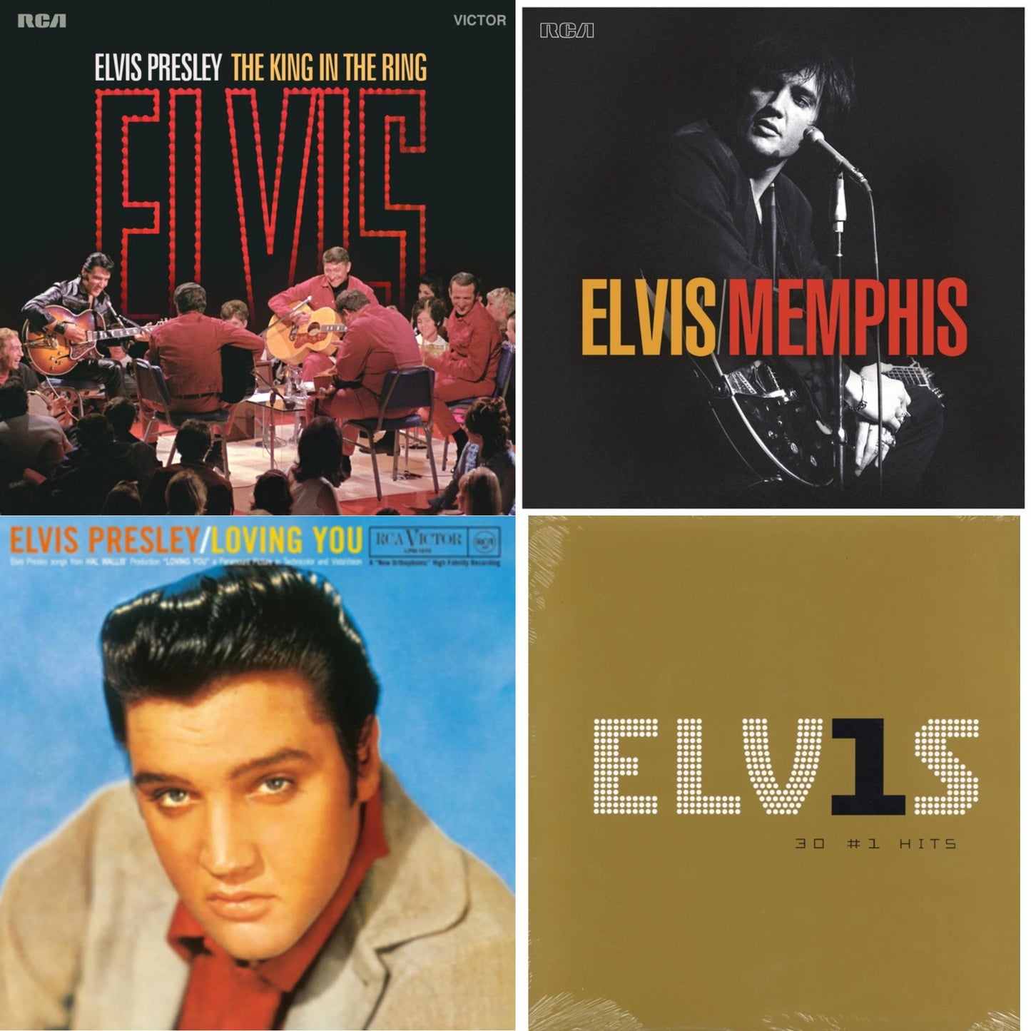 King In The Ring (2LP/140G/Dl Code) & Memphis (2LP) & Loving You (Translucent Yellow LP Vinyl/180G) & Elvis 30 #1 Hits (2LP/180G)