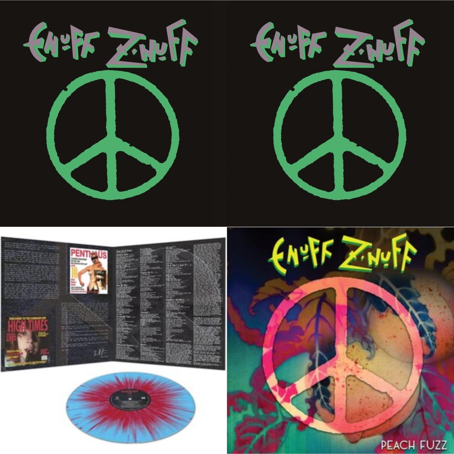 Enuff Z'nuff (180G/Purple LP Vinyl/Limited Edition) & Enuff Z'nuff (180G/Green LP Vinyl/Limited Edition) & 1985 (Blue & Red Starburst LP Vinyl) & Peach Fuzz (Peach LP Vinyl)