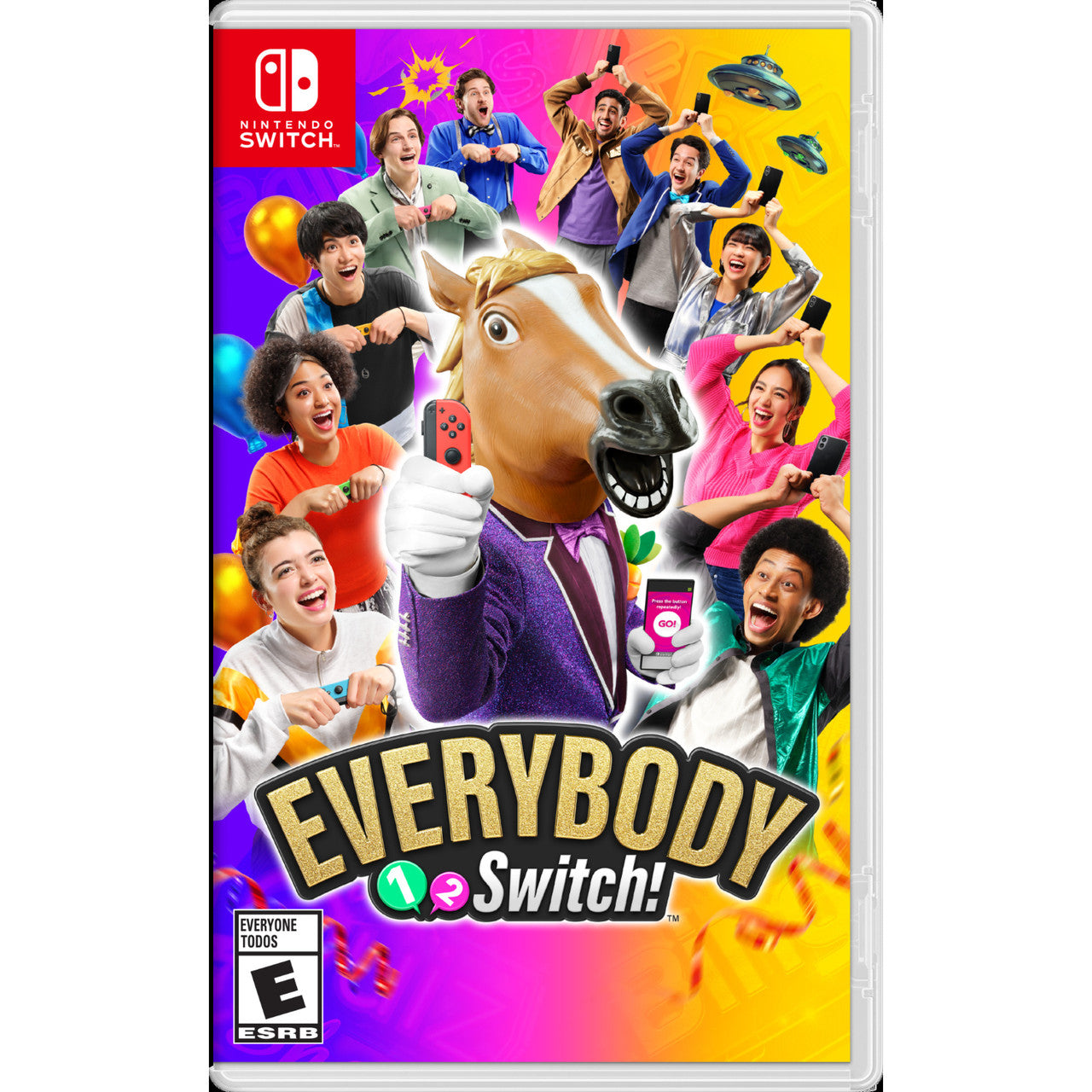 This is brand new.Wanna party? Break out the Nintendo Switch™ system and laugh it up at your next game night!
 
 Mix up your next get-together with the Everybody 1-2-Switch!™ game.