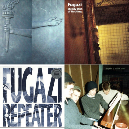 This is a 4 LP Vinyl SKU bundle.
1.This LP Vinyl is brand new.Format: LP VinylMusic Style: PunkThis item's title is: Repeater (Blue LP Vinyl)Artist: FugaziLabel: Rock/PopBarcode: 643859044018Release Date: 1/1/2015
2.This LP Vinyl is brand new.
