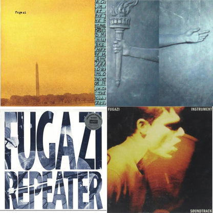 This is a 4 LP Vinyl SKU bundle.
1.This LP Vinyl is brand new.Format: LP VinylMusic Style: PunkThis item's title is: Repeater (Blue LP Vinyl)Artist: FugaziLabel: Rock/PopBarcode: 643859044018Release Date: 1/1/2015
2.This LP Vinyl is brand new.