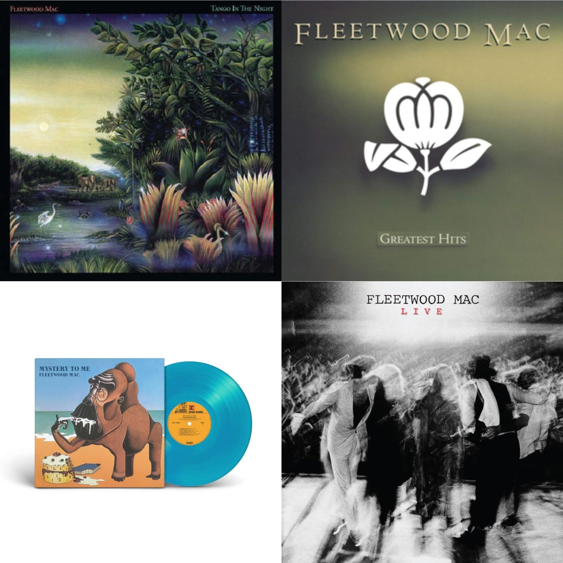 This is a 4 LP Vinyl SKU bundle.
1.This LP Vinyl is brand new.Format: LP VinylMusic Style: Pop RockThis item's title is: Tango In The NightArtist: Fleetwood MacLabel: RHINO/WARNER BROS.Barcode: 081227935610Release Date: 5/26/2017
2.This LP Vinyl is brand new.