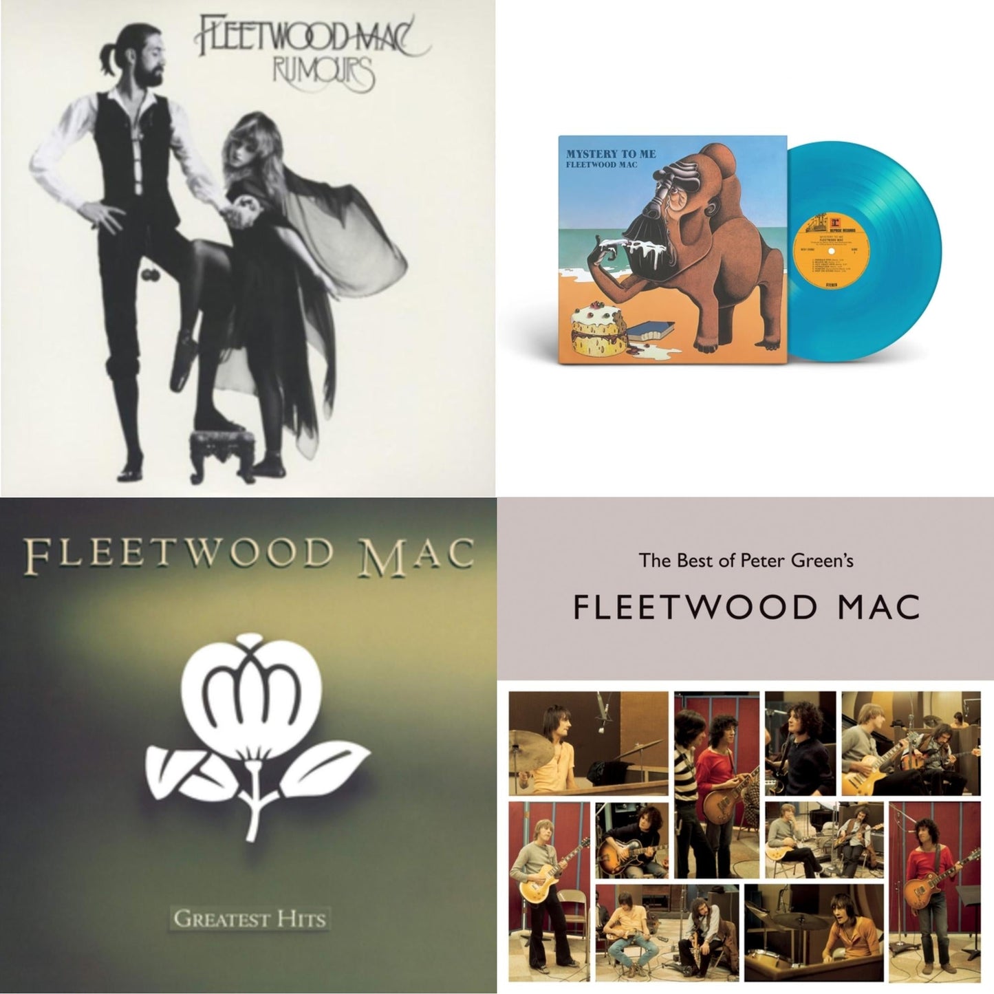 This is a 4 LP Vinyl SKU bundle.
1.This LP Vinyl is brand new.Format: LP VinylMusic Style: Pop RockThis item's title is: Greatest HitsArtist: Fleetwood MacLabel: RHINO/WARNER BROS.Barcode: 081227959357Release Date: 6/24/2014
2.This LP Vinyl is brand new.