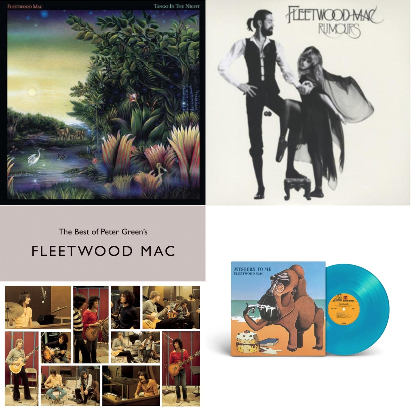 This is a 4 LP Vinyl SKU bundle.
1.This LP Vinyl is brand new.Format: LP VinylMusic Style: Pop RockThis item's title is: Tango In The NightArtist: Fleetwood MacLabel: RHINO/WARNER BROS.Barcode: 081227935610Release Date: 5/26/2017
2.This LP Vinyl is brand new.