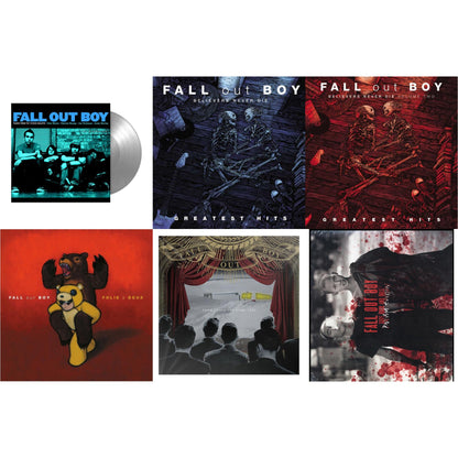 This is a 6 LP Vinyl SKU bundle.
1.This LP Vinyl is brand new.Format: LP VinylMusic Style: Pop PunkThis item's title is: Take This To Your Grave (Fbr 25Th Anniversary Edition/Silver LP Vinyl)Artist: Fall Out BoyLabel: Fueled By RamenBarcode: 075678645594Release Date: 4/30/2021
2.