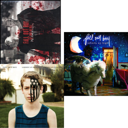 This is a 3 LP Vinyl SKU bundle.
1.This LP Vinyl is brand new.Format: LP VinylMusic Style: Pop RockThis item's title is: American Beauty / American PsychoArtist: Fall Out BoyLabel: ISLANDBarcode: 602547168740Release Date: 5/4/2015
2.This LP Vinyl is brand new.