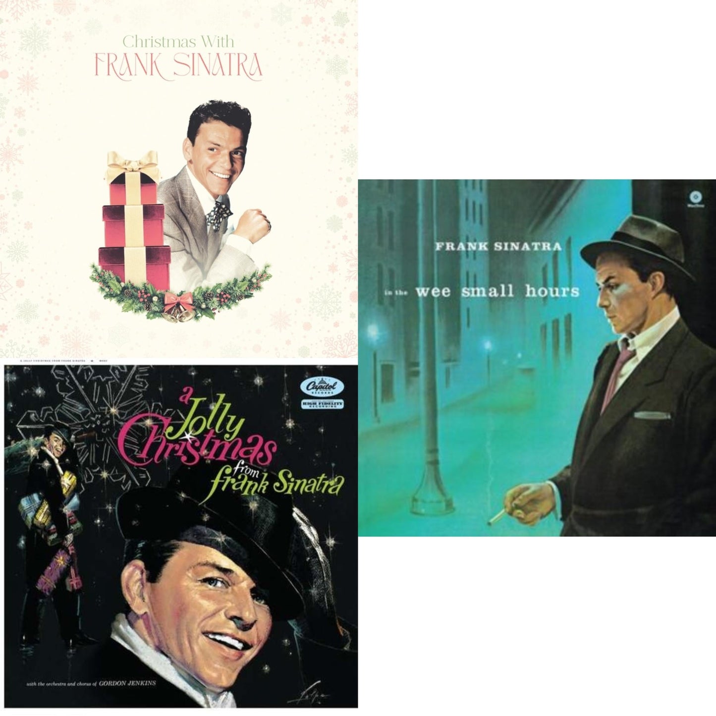 This is a 3 LP Vinyl SKU bundle.
1.This LP Vinyl is brand new.Format: LP VinylMusic Style: VocalThis item's title is: Christmas With Frank Sinatra (150G/Opaque White LP Vinyl)Artist: Frank SinatraLabel: LEGACY/ COLUMBIABarcode: 194399764916Release Date: 10/7/2022
2.