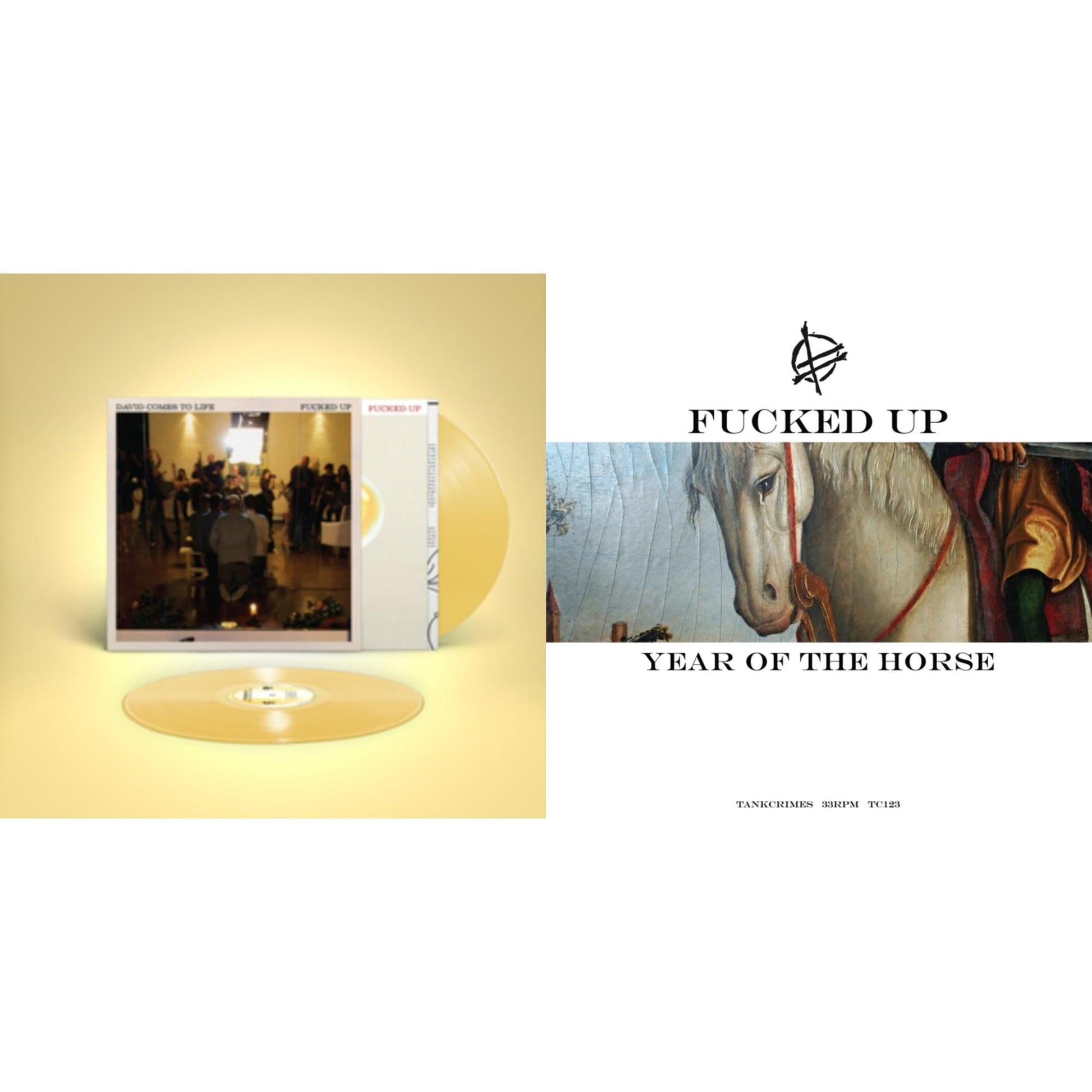 This is a 2 LP Vinyl SKU bundle.
1.This LP Vinyl is brand new.Format: LP VinylMusic Style: HardcoreThis item's title is: David Comes To Life (Yellow Vinyl/2LP)Artist: Fucked UpLabel: MATADORBarcode: 191401180412Release Date: 12/17/2021
2.This LP Vinyl is brand new.