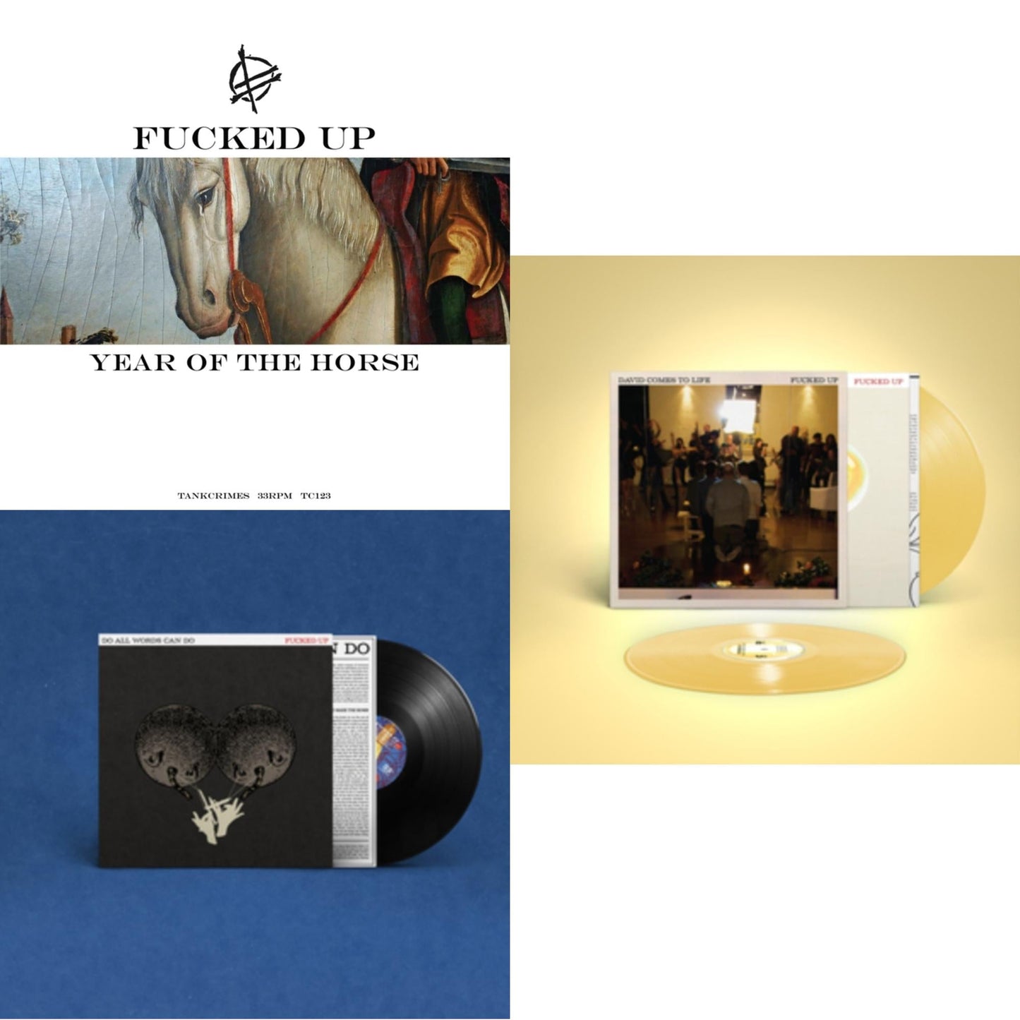 This is a 3 LP Vinyl SKU bundle.
1.This LP Vinyl is brand new.Format: LP VinylMusic Style: Prog RockThis item's title is: Year Of The HorseArtist: Fucked UpLabel: TANKCRIMESBarcode: 879198112310Release Date: 12/3/2021
2.This LP Vinyl is brand new.