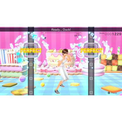 This is brand new.Work out at home and punch to the beat
 Jab, uppercut, dodge, and more to catchy pop tunes in this rhythmic boxing game! Pass a Joy-Con controller to an exercise buddy and box to the beat together.