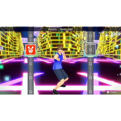 This is brand new.Work out at home and punch to the beat
 Jab, uppercut, dodge, and more to catchy pop tunes in this rhythmic boxing game! Pass a Joy-Con controller to an exercise buddy and box to the beat together.