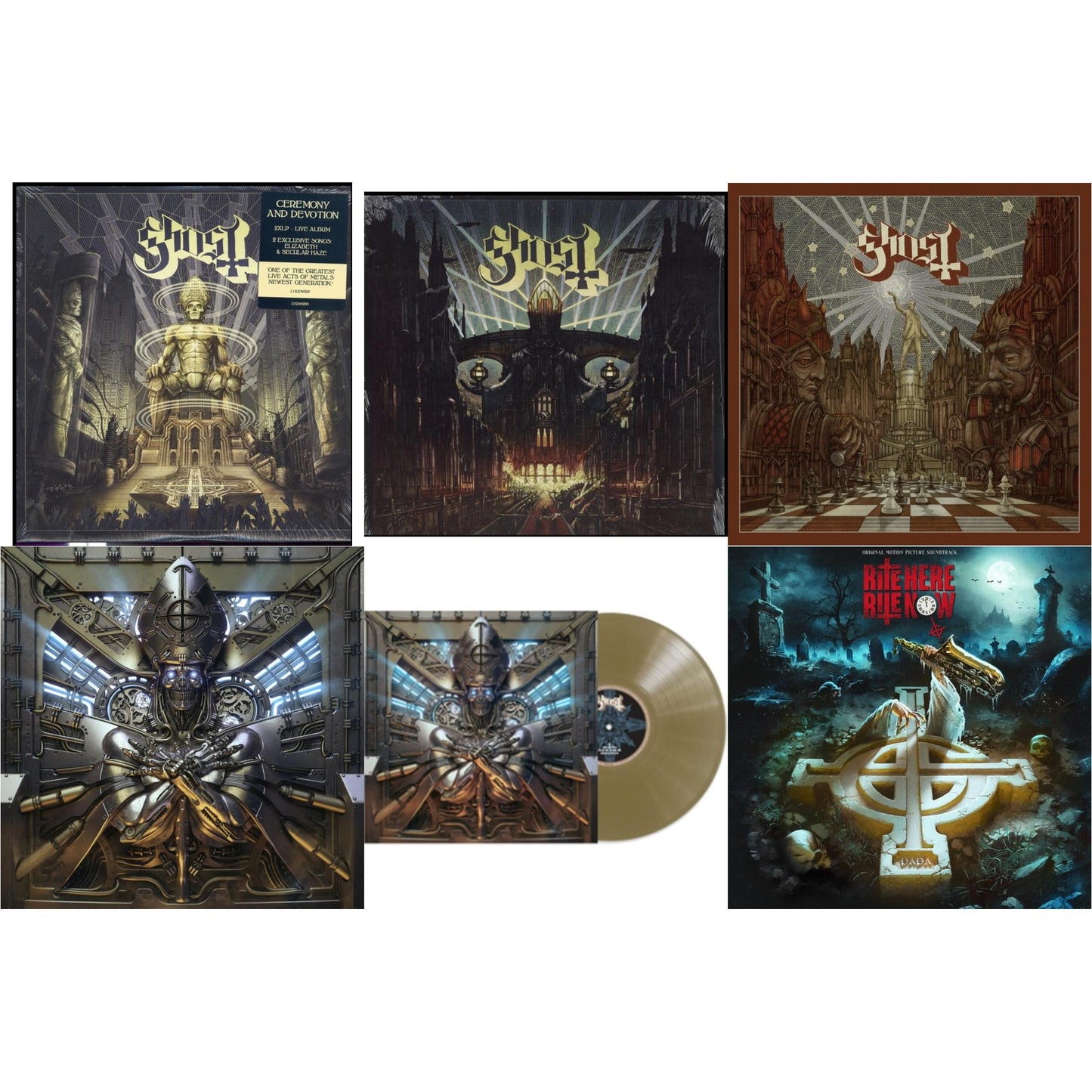 Ceremony & Devotion (2LP) & Meliora & Popestar (Grey Smoke LP Vinyl) & Phantomime & Phantomime (Gold LP Vinyl) & Rite Here Rite Now (Ost) (2LP)