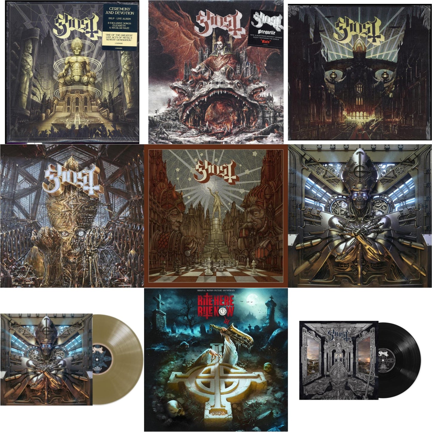 Ceremony & Devotion (2LP) & Prequelle (LP) & Meliora & Impera & Popestar (Grey Smoke LP Vinyl) & Phantomime & Phantomime (Gold LP Vinyl) & Rite Here Rite Now (Ost) (2LP) & Skeleta