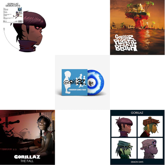 Demon Days (Picture Disc/2LP) & Fall & Tomorrow Comes Today Ep (White & Blue Color In Color LP Vinyl) & Plastic Beach & Demon Days (2LP)