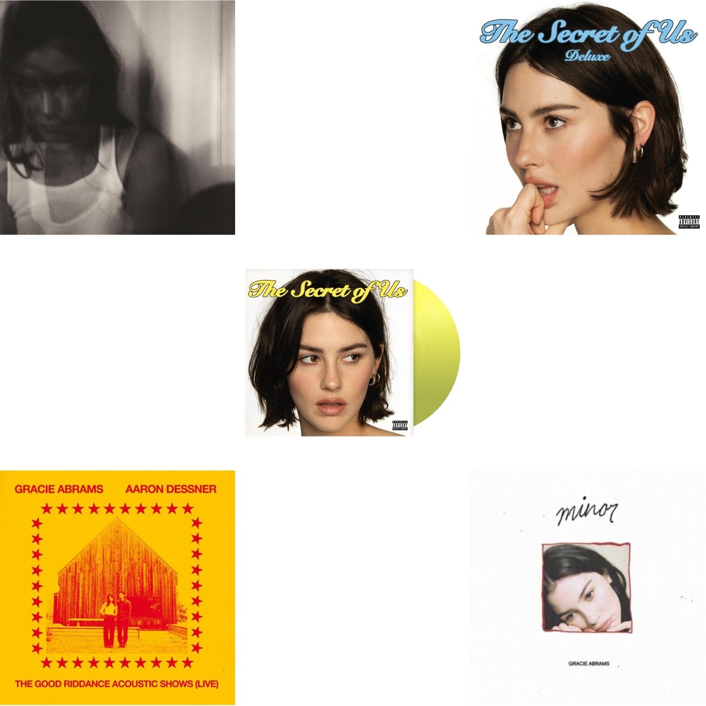 Good Riddance (Deluxe/2LP) & Good Riddance Acoustic Shows (Live) (Magenta LP Vinyl) & Secret Of Us (X) (Yellow LP Vinyl) & Secret Of Us (Deluxe/Transparent Moonlight Vinyl/2LP) & Minor - Ep
