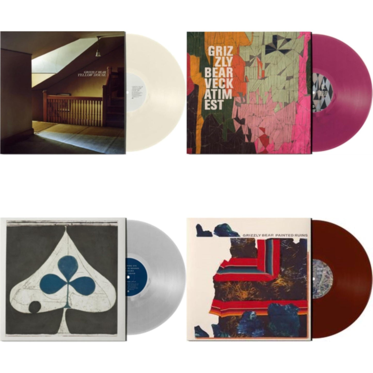 Yellow House (Cream White Vinyl/2LP) & Veckatimest (Magenta Vinyl/2LP) & Shields (Transparent Vinyl/2LP) & Painted Ruins (Oxblood Vinyl/2LP)