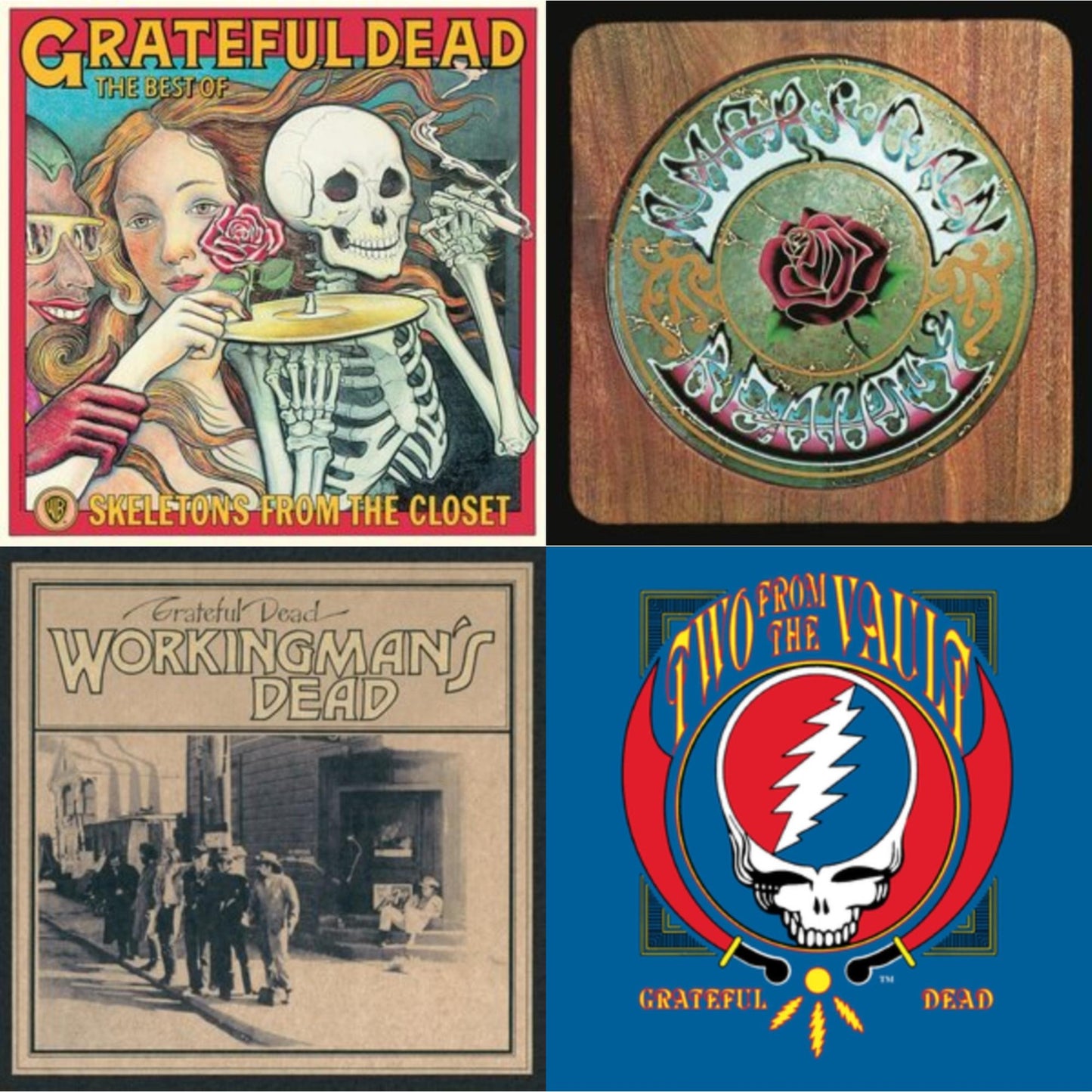 This is a 4 LP Vinyl SKU bundle.
1.This LP Vinyl is brand new.Format: LP VinylMusic Style: Folk RockThis item's title is: Workingman's Dead (180G)Artist: Grateful DeadLabel: Rhino Records (2)Barcode: 603497847754Release Date: 8/21/2020
2.This LP Vinyl is brand new.