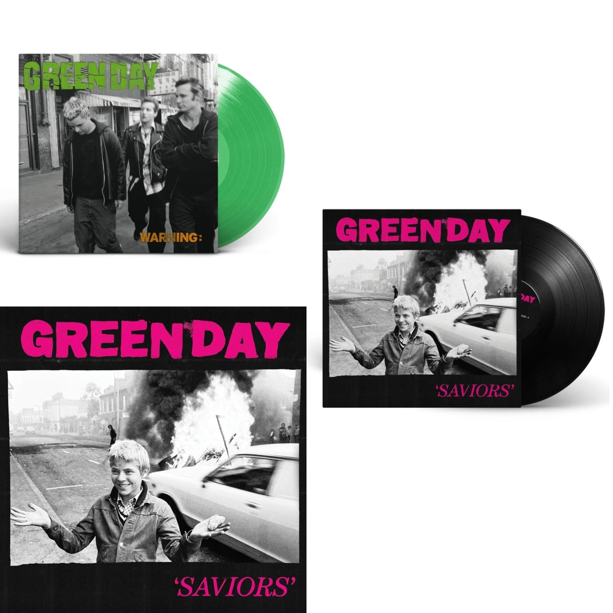 Warning (Fluorescent Green LP Vinyl) & Saviors (180G/Deluxe LP Vinyl) & Saviors