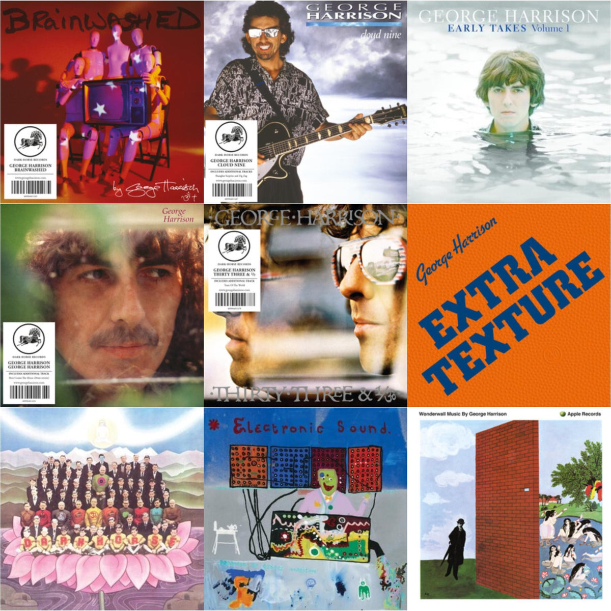 Brainwashed (Eco-Wallet) & Cloud Nine (Eco-Wallet) & Early Takes: Volume 1 (Eco-Wallet) & George Harrison (Eco-Wallet) & Thirty Three & 1/3 (Eco-Wallet) & Extra Texture (Eco-Wallet) & Dark Horse (Eco-Wallet) & Electronic Sound (Eco-Wallet)