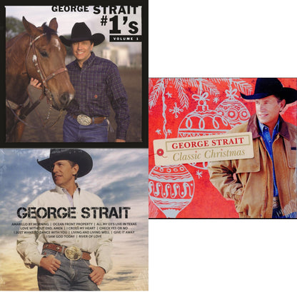 This is a 3 LP Vinyl SKU bundle.
1.This LP Vinyl is brand new.Format: LP VinylMusic Style: CountryThis item's title is: #1'S Volume 1 (Blue LP Vinyl)Artist: George StraitLabel: MCA NASHVILLEBarcode: 602438813933Release Date: 10/27/2023
2.This LP Vinyl is brand new.