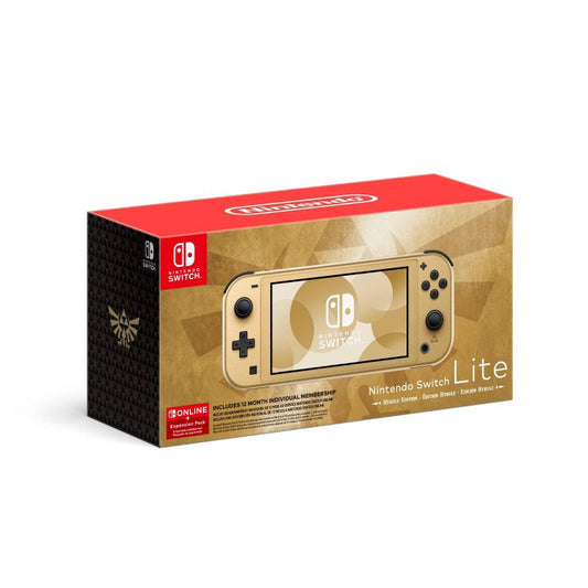 Switch Lite Console - Hyrule Edition with Bonus Nintendo Switch Online + Expansion Pack