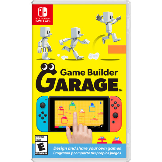 This is brand new.Programming made fun with help from the minds at Nintendo

Turn gaming time into learning time with the Game Builder Garage™ software. Kids can learn how to make their own games with guided lessons created by Nintendo.