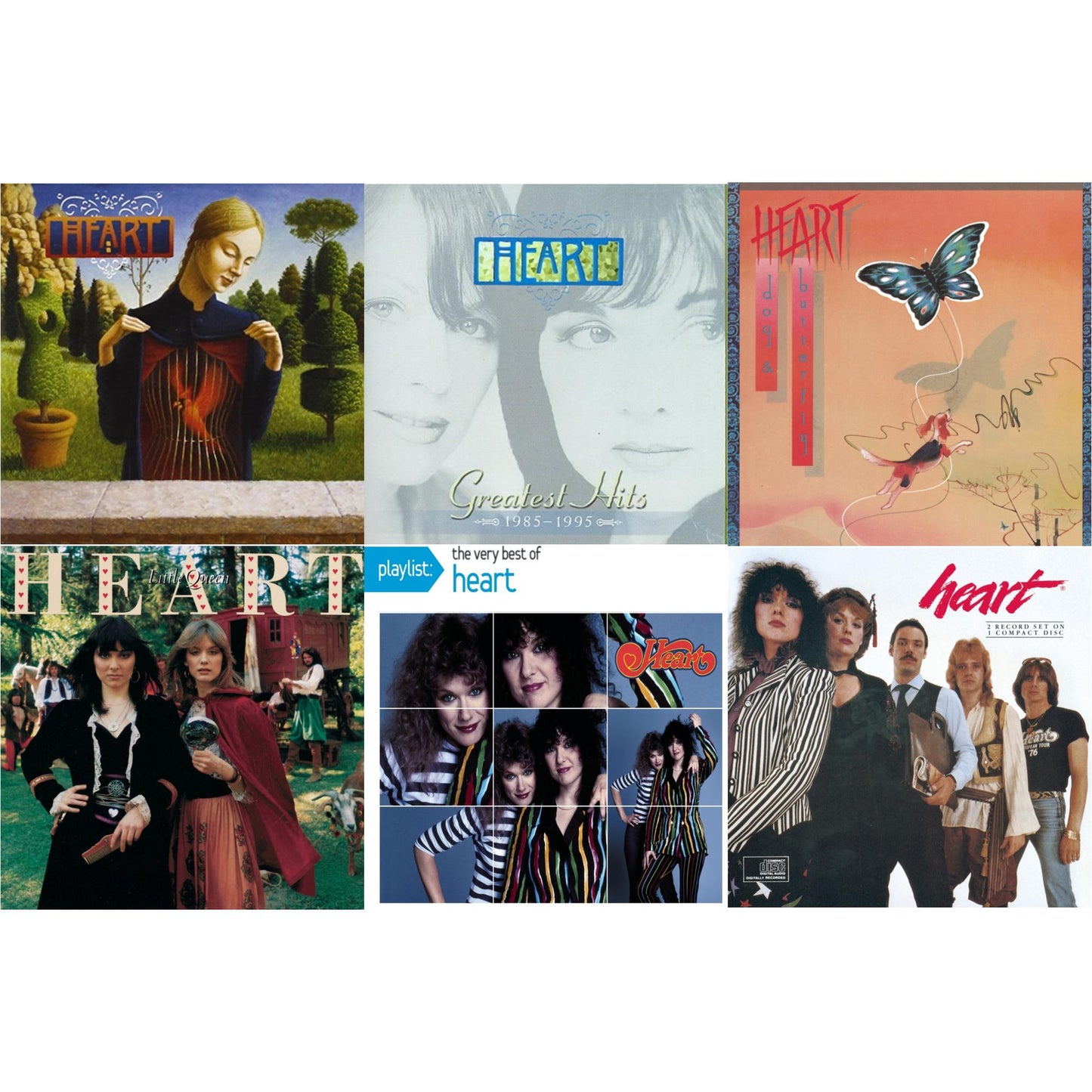 Greatest Hits & Greatest Hits 1985 -1995 & Dog & Butterfly & Little Queen & Playlist: Very Best Of Heart & Greatest Hits