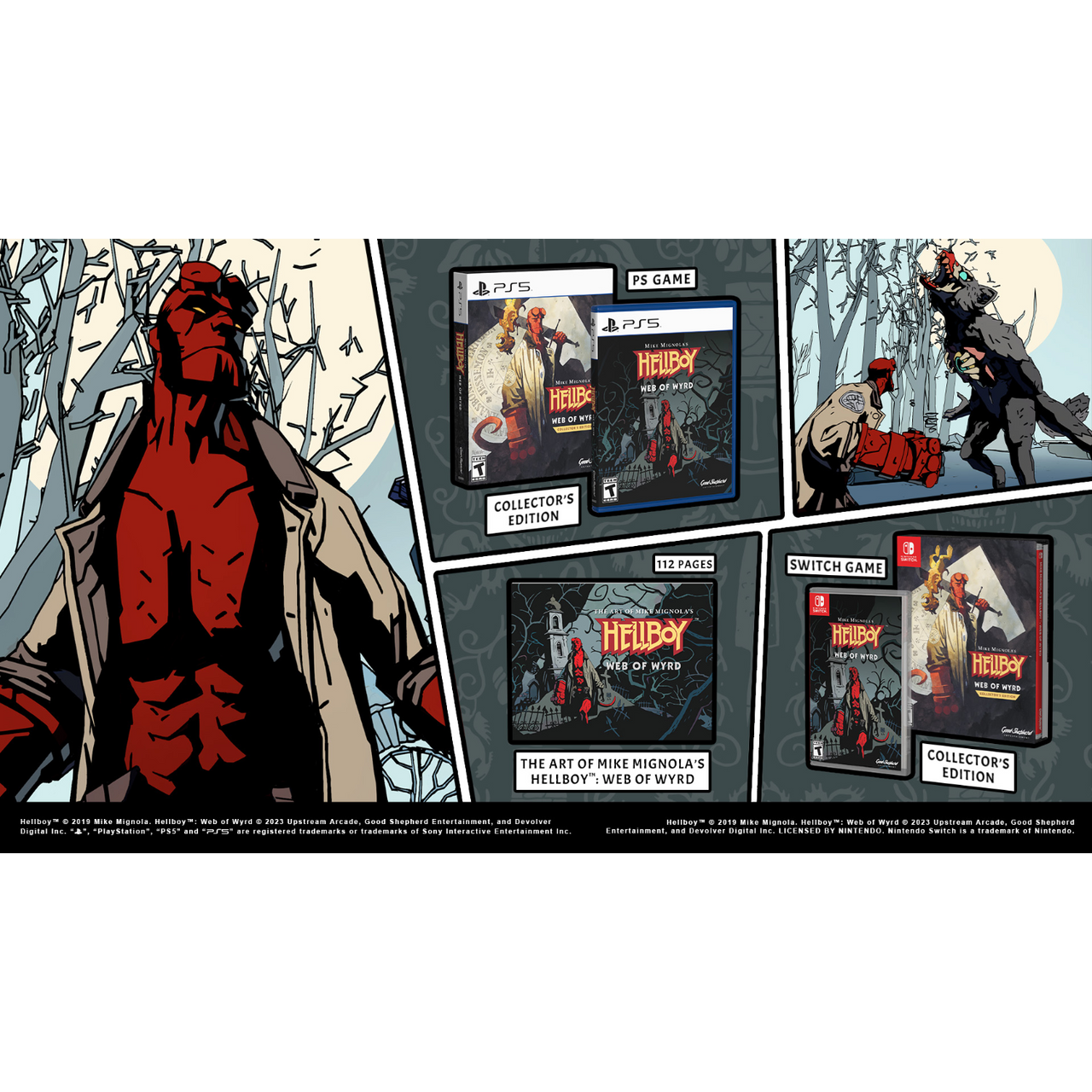 Product Image : This is brand new.<br>Hellboy: Web of Wyrd is a roguelike action brawler with an original story created in partnership with Dark Horse Comics and Hellboy creator Mike Mignola. When an agent of the B.P.R.D. goes missing, Hellboy is sent to investigate, pulling him into the depths of the Wyrd…
The Collector´s Edition includes an exclusive 112-page artbook showcasing Mignola´s artworks created for the videogame, and it comes packaged with the physical game in a collectible box.

Characterist