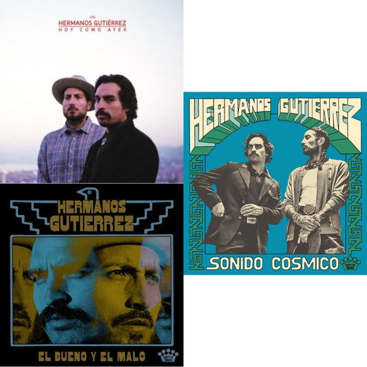 This is a 3 LP Vinyl SKU bundle.
1.This LP Vinyl is brand new.Format: LP VinylMusic Style: SoulThis item's title is: Hoy Como Ayer (Desert Dawn LP Vinyl)Artist: Hermanos GutierrezLabel: Not On LabelBarcode: 600385308410Release Date: 10/11/2024
2.This LP Vinyl is brand new.