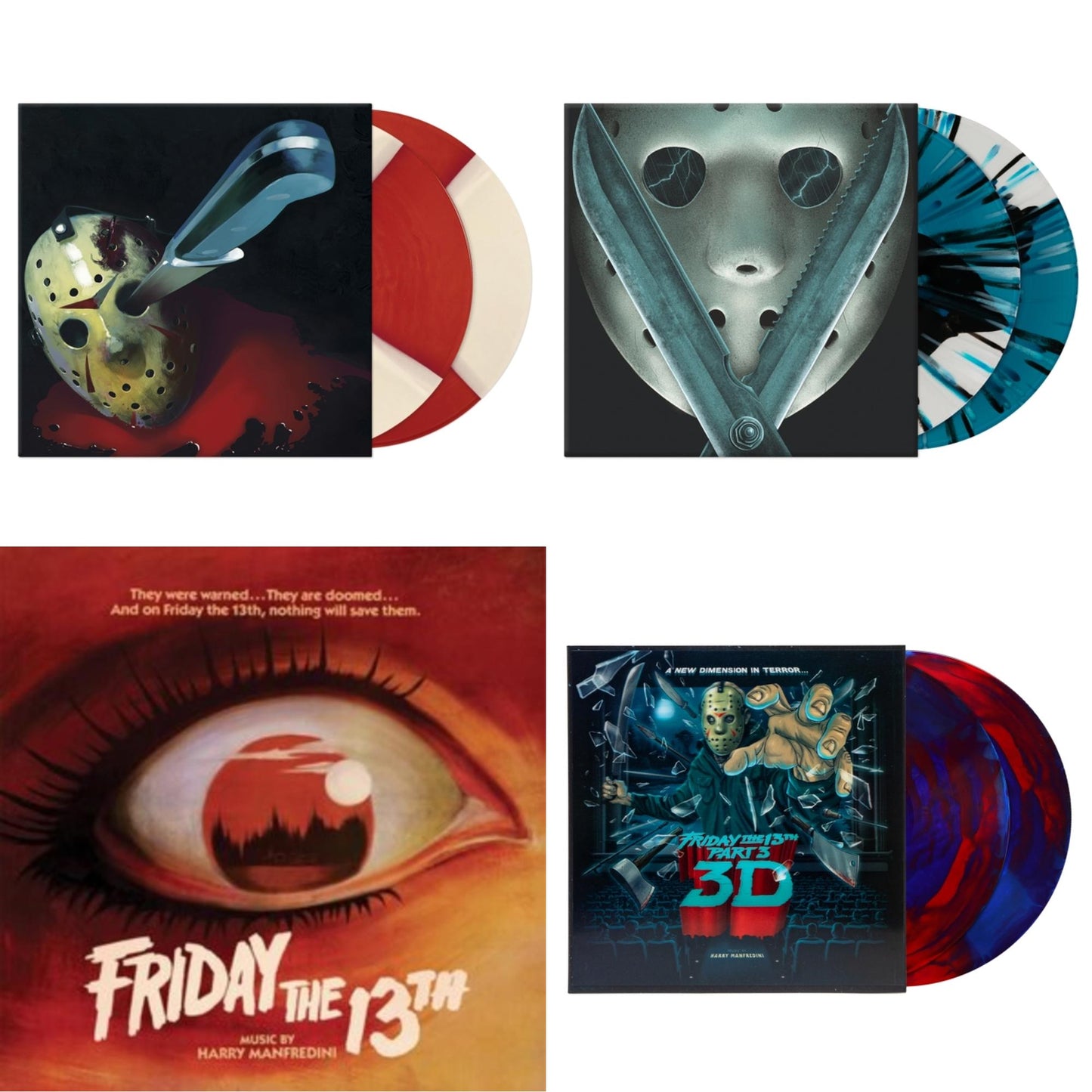 Friday The 13Th Part Iv: The Final Chapter Ost (2LP) & Friday The 13Th Part V: A New Beginning Ost (2LP) & Friday The 13Th Ost & Friday The 13Th Part Iii Ost (2LP)