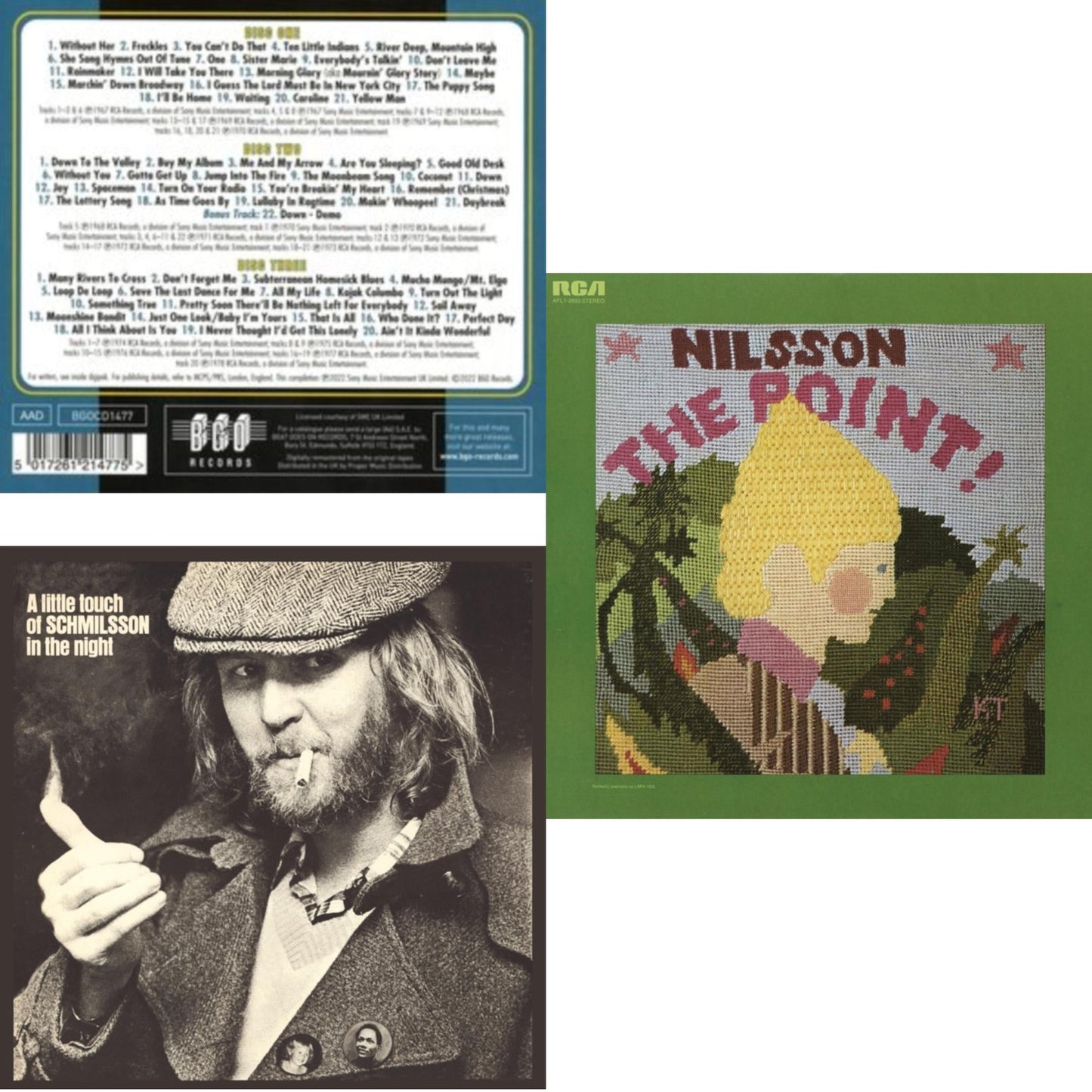 This is a 3 CD SKU bundle.
1.This CD is brand new.Format: CDThis item's title is: A's & B'sArtist: Harry NilssonLabel: BGO RECORDSBarcode: 5017261214775Release Date: 9/9/2022
2.This CD is brand new.