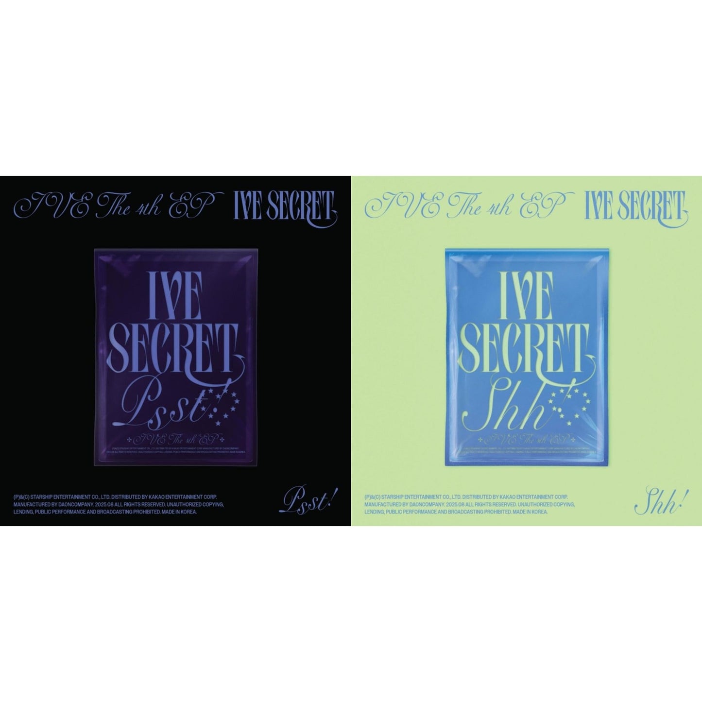Ive The 4Th Ep Ive Secret (Psst! Ver.)  & Ive The 4Th Ep Ive Secret (Shh Ver.)