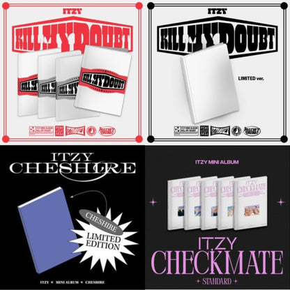 This is a 4 CD SKU bundle.
1.This CD is brand new.Format: CDMusic Style: K-popThis item's title is: Kill My Doubt (Standard)Artist: ItzyLabel: JYP ENT.Barcode: 8809755505400Release Date: 7/31/2023
2.This CD is brand new.