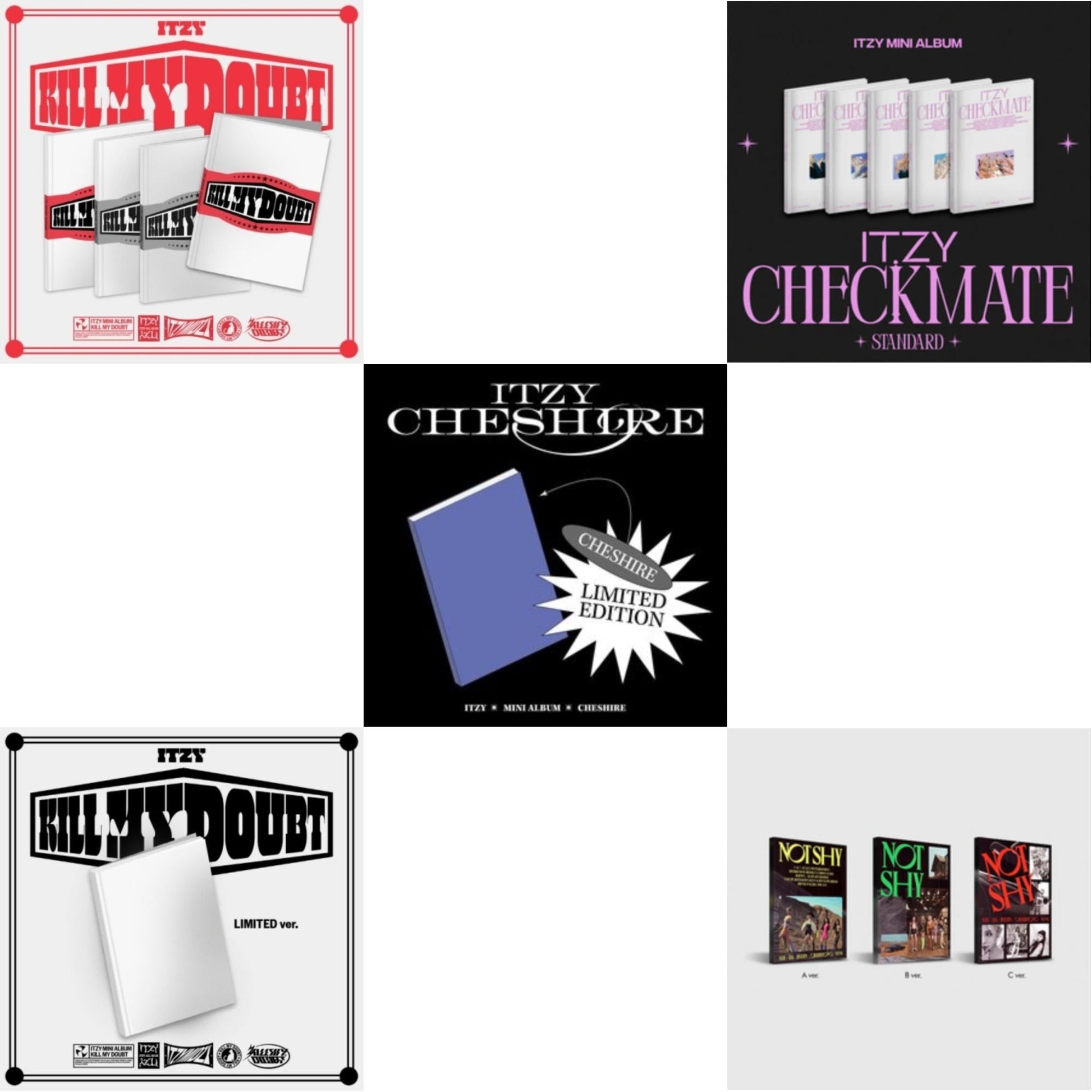 This is a 5 CD SKU bundle.
1.This CD is brand new.Format: CDMusic Style: K-popThis item's title is: Kill My Doubt (Standard)Artist: ItzyLabel: JYP ENT.Barcode: 8809755505400Release Date: 7/31/2023
2.This CD is brand new.