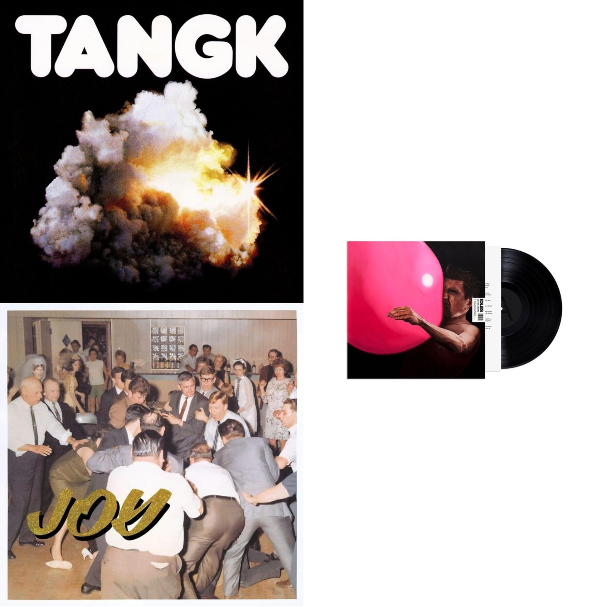 This is a 3 LP Vinyl SKU bundle.
1.This LP Vinyl is brand new.Format: LP VinylMusic Style: Post-PunkThis item's title is: Joy As An Act Of ResistanceArtist: IdlesLabel: PARTISAN RECORDSBarcode: 720841215813Release Date: 8/31/2018
2.This LP Vinyl is brand new.