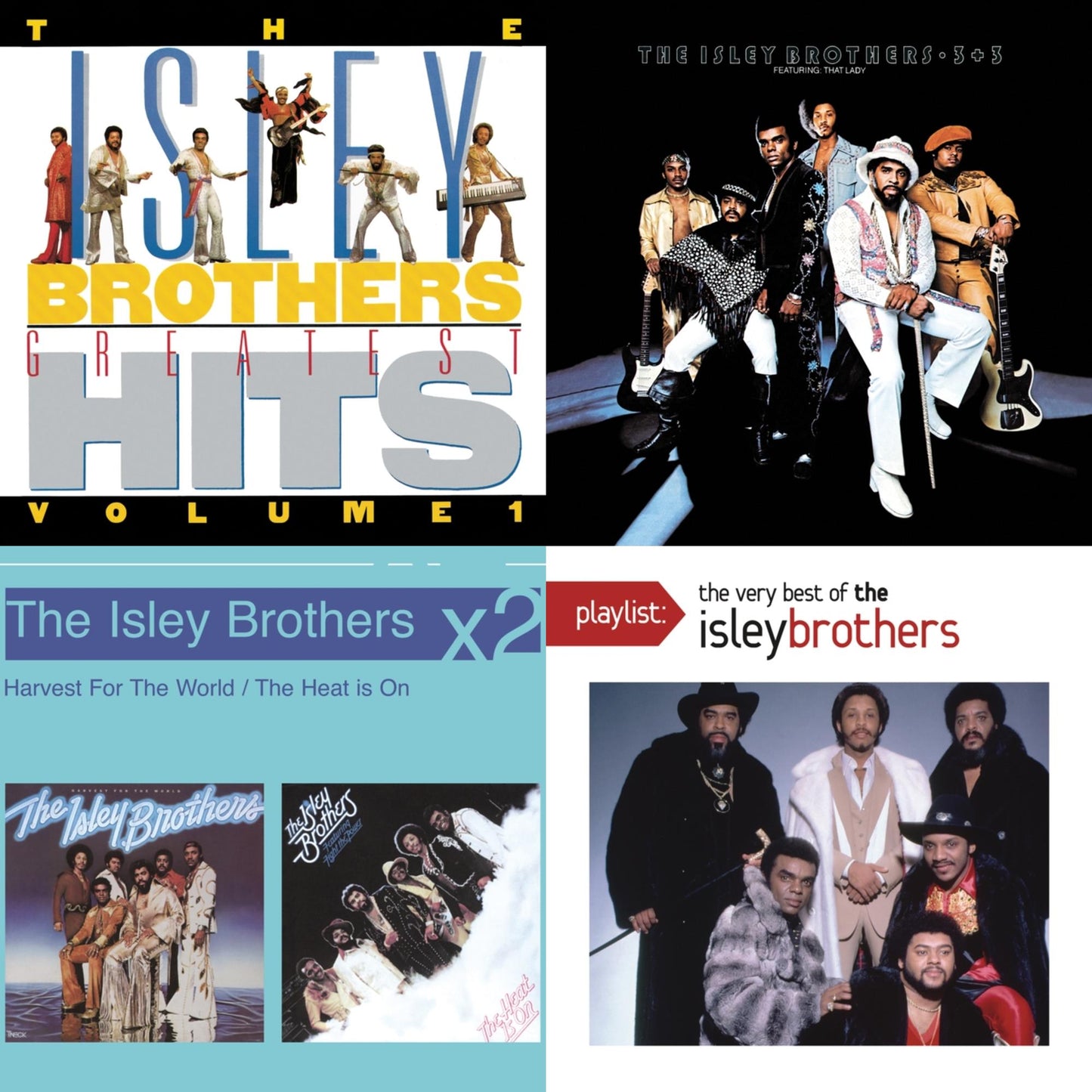 Isley Brothers Greatest Hits Vol.1 & 3 Plus 3 & Harvest For The World & Playlist: Very Best Of Isley Brothers