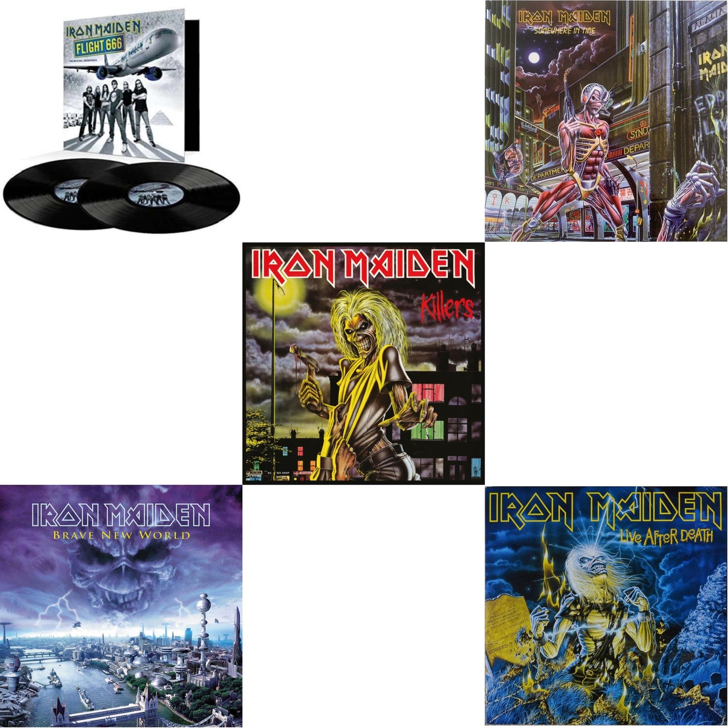 Flight 666 & Brave New World & Killers (180G/2015 Remaster) & Somewhere In Time & Live After Death