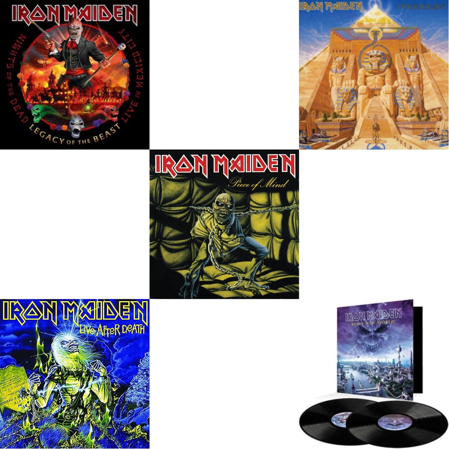 This is a 5 LP Vinyl SKU bundle.
1.This LP Vinyl is brand new.Format: LP VinylMusic Style: Heavy MetalThis item's title is: Nights Of The Dead, Legacy Of The Beast: Live In Mexico City (X) (3LP/180G)Artist: Iron MaidenLabel: BMGBarcode: 4050538625707Release Date: 11/20/2020
2.