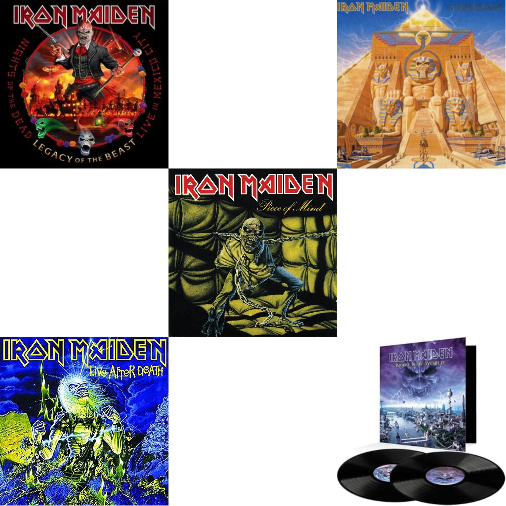 This is a 5 LP Vinyl SKU bundle.
1.This LP Vinyl is brand new.Format: LP VinylMusic Style: Heavy MetalThis item's title is: Nights Of The Dead, Legacy Of The Beast: Live In Mexico City (X) (3LP/180G)Artist: Iron MaidenLabel: BMGBarcode: 4050538625707Release Date: 11/20/2020
2.