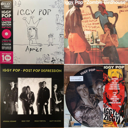 Apres (Deluxe/Pink LP Vinyl) & Zombie Birdhouse & Post Pop Depression (180G/Dl Card) & Iggy & Ziggy: Cleveland 77
