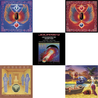 This is a 5 CD SKU bundle.
1.This CD is brand new.Format: CDMusic Style: Folk RockThis item's title is: Journey's Greatest Hits Vol.2Artist: JourneyLabel: Stiff RecordsBarcode: 886977798627Release Date: 11/1/2011
2.This CD is brand new.