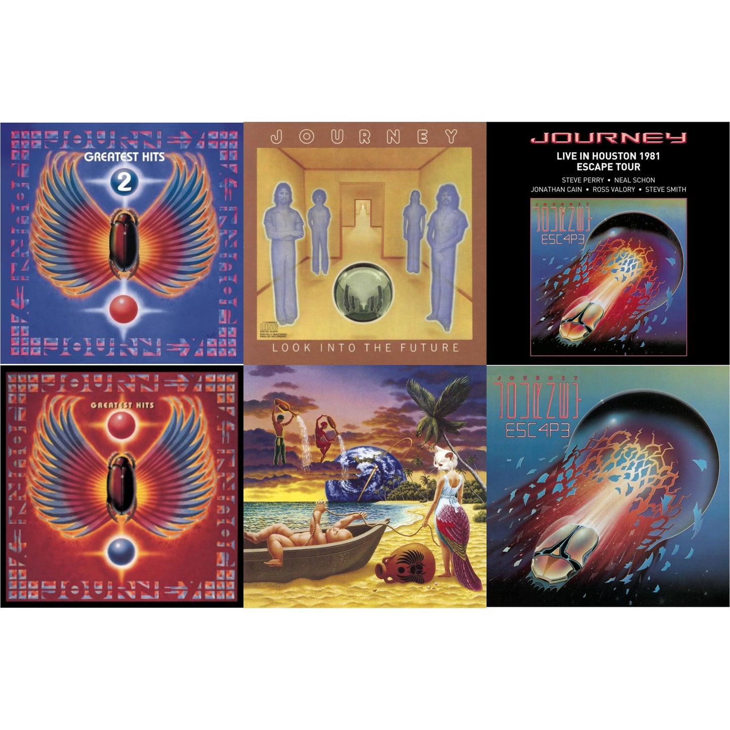 This is a 6 CD SKU bundle.
1.This CD is brand new.Format: CDMusic Style: Folk RockThis item's title is: Journey's Greatest Hits Vol.2Artist: JourneyLabel: Stiff RecordsBarcode: 886977798627Release Date: 11/1/2011
2.This CD is brand new.