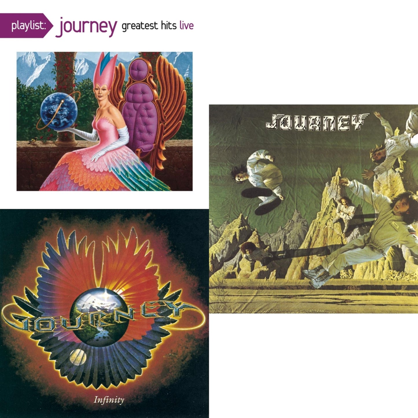 This is a 3 CD SKU bundle.
1.This CD is brand new.Format: CDThis item's title is: Playlist: Journey Greatest Hits LiveArtist: JourneyBarcode: 888751499126Release Date: 8/19/2015
2.This CD is brand new.