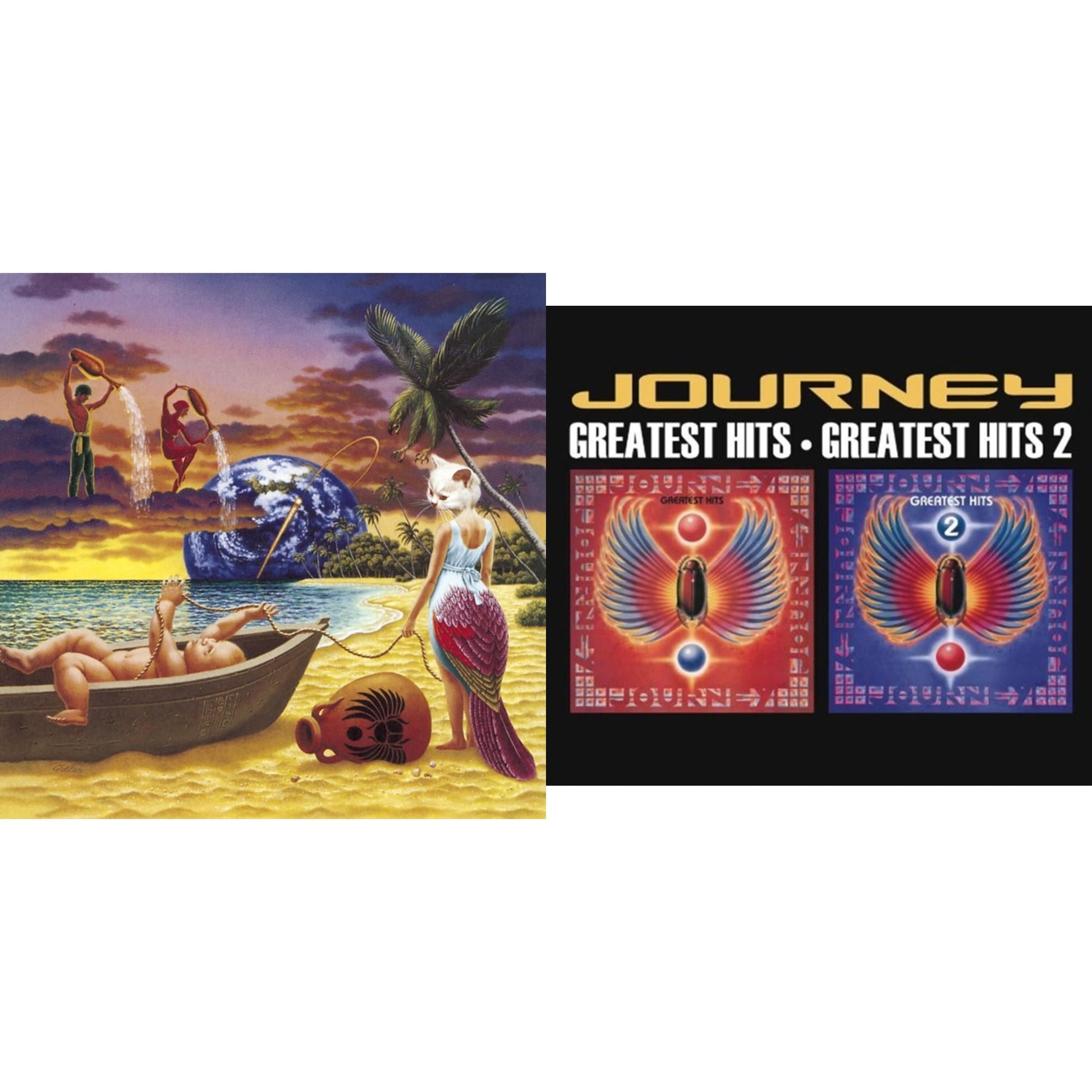 This is a 2 CD SKU bundle.
1.This CD is brand new.Format: CDMusic Style: Soft RockThis item's title is: Trial By FireArtist: JourneyLabel: SONY SPECIAL MARKETINGBarcode: 886972672526Release Date: 2/22/2008
2.This CD is brand new.