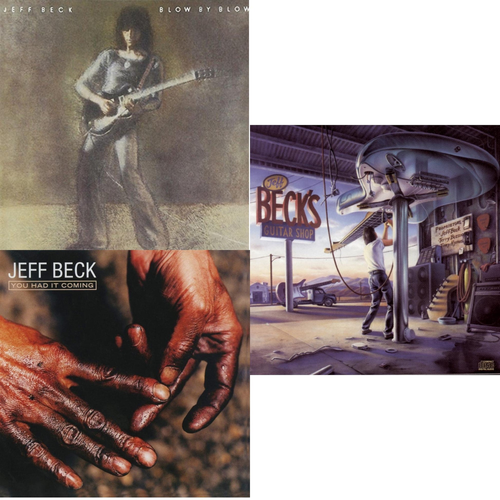 This is a 3 CD SKU bundle.
1.This CD is brand new.Format: CDMusic Style: FusionThis item's title is: Blow By BlowArtist: Jeff BeckLabel: EpicBarcode: 696998544024Release Date: 3/27/2001
2.This CD is brand new.