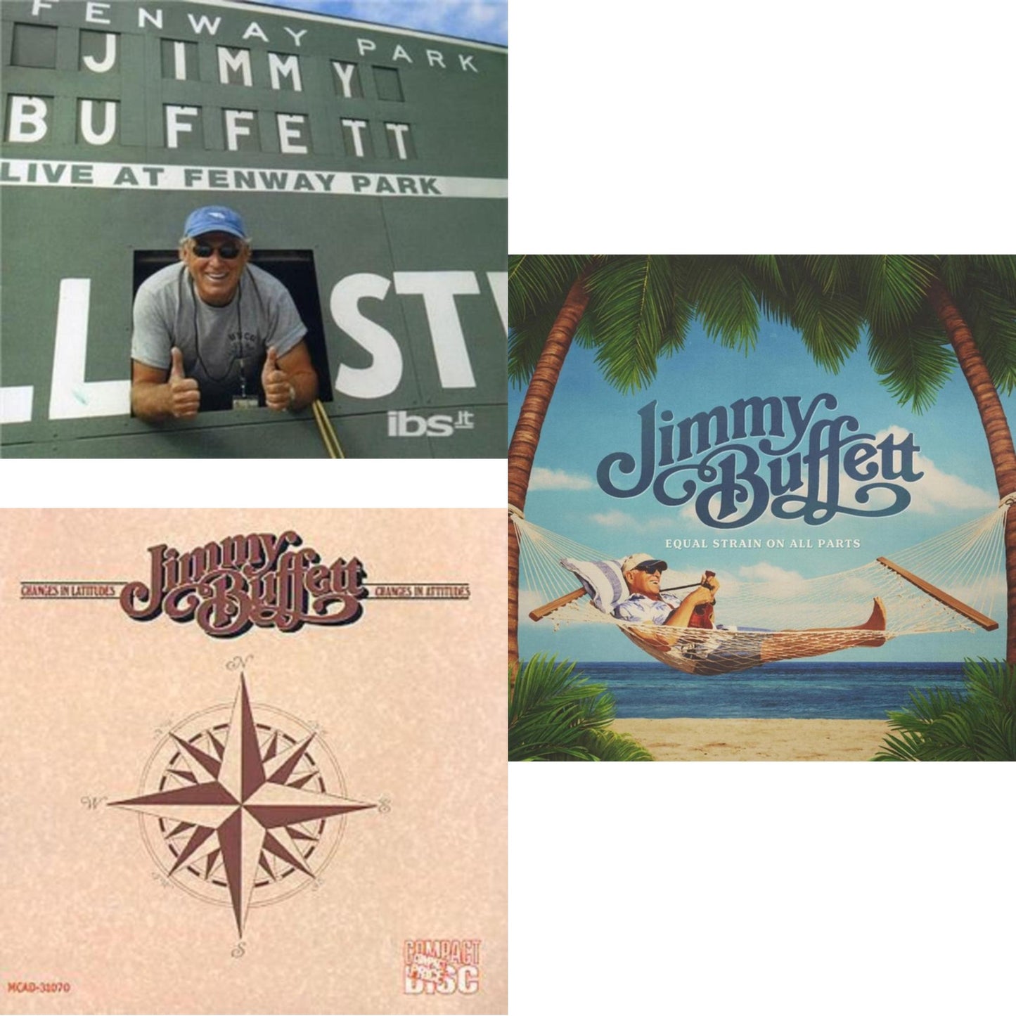 This is a 3 CD SKU bundle.
1.This CD is brand new.Format: CDMusic Style: Country RockThis item's title is: Live At Fenway ParkArtist: Jimmy BuffettLabel: Mailboat RecordsBarcode: 698268211520Release Date: 11/15/2005
2.This CD is brand new.