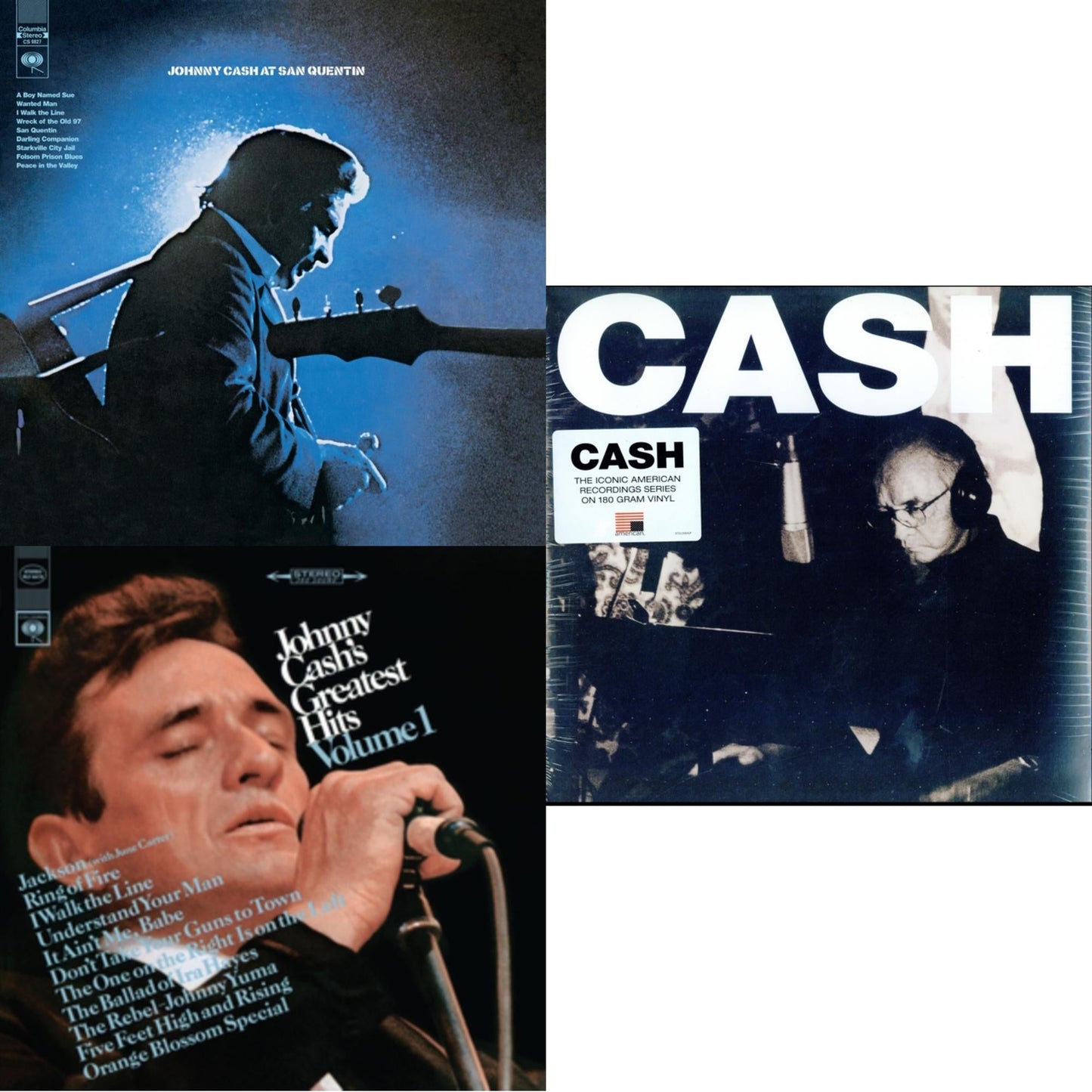 This is a 3 LP Vinyl SKU bundle.
1.This LP Vinyl is brand new.Format: LP VinylMusic Style: Country RockThis item's title is: At San QuentinArtist: Johnny CashLabel: LEGACYBarcode: 194397640311Release Date: 8/7/2020
2.This LP Vinyl is brand new.