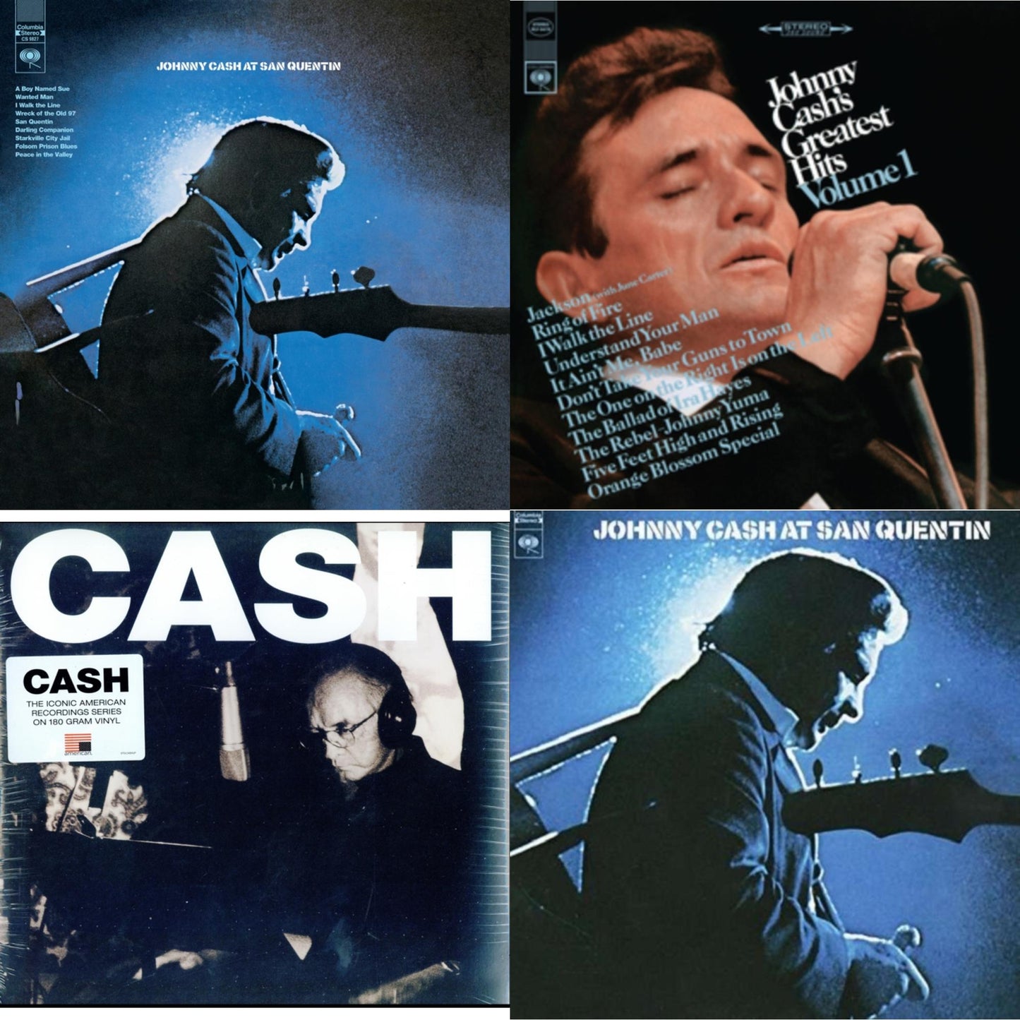 This is a 4 LP Vinyl SKU bundle.
1.This LP Vinyl is brand new.Format: LP VinylMusic Style: Country RockThis item's title is: At San QuentinArtist: Johnny CashLabel: LEGACYBarcode: 194397640311Release Date: 8/7/2020
2.This LP Vinyl is brand new.